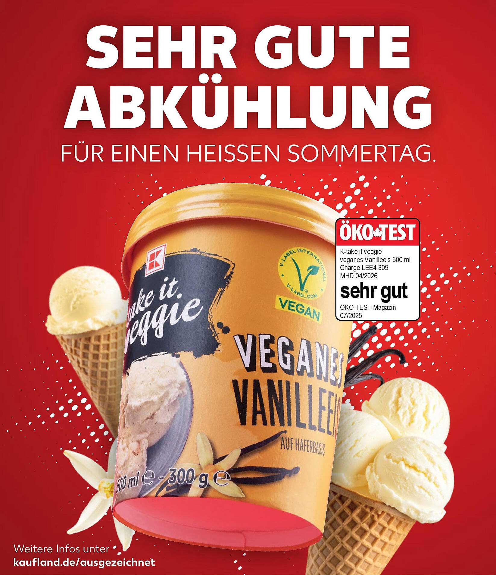 K-take it veggie Veganes Vanilleeis 500 ml