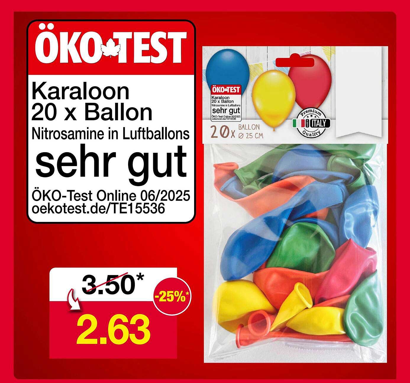 Karaloon 20 x Ballon - Nitroamine in Luftballons - sehr gut