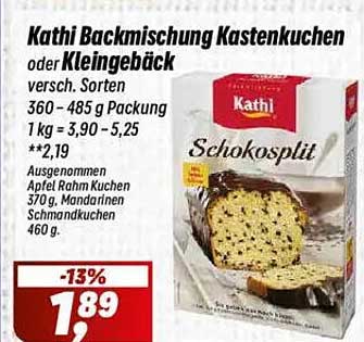 Kathi Backmischung Kastenkuchen oder Kleingebäck