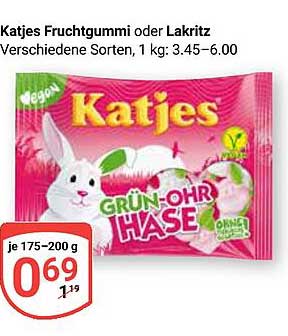 Katjes Fruchtgummi oder Lakritz – Verschiedene Sorten, 1 kg: 3,45–6,00