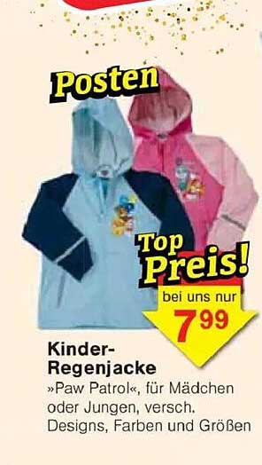 Kinder-Regenjacke »Paw Patrol«