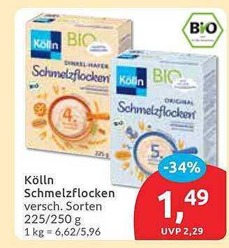 Kölln Schmelzflocken - Verschiedene Sorten