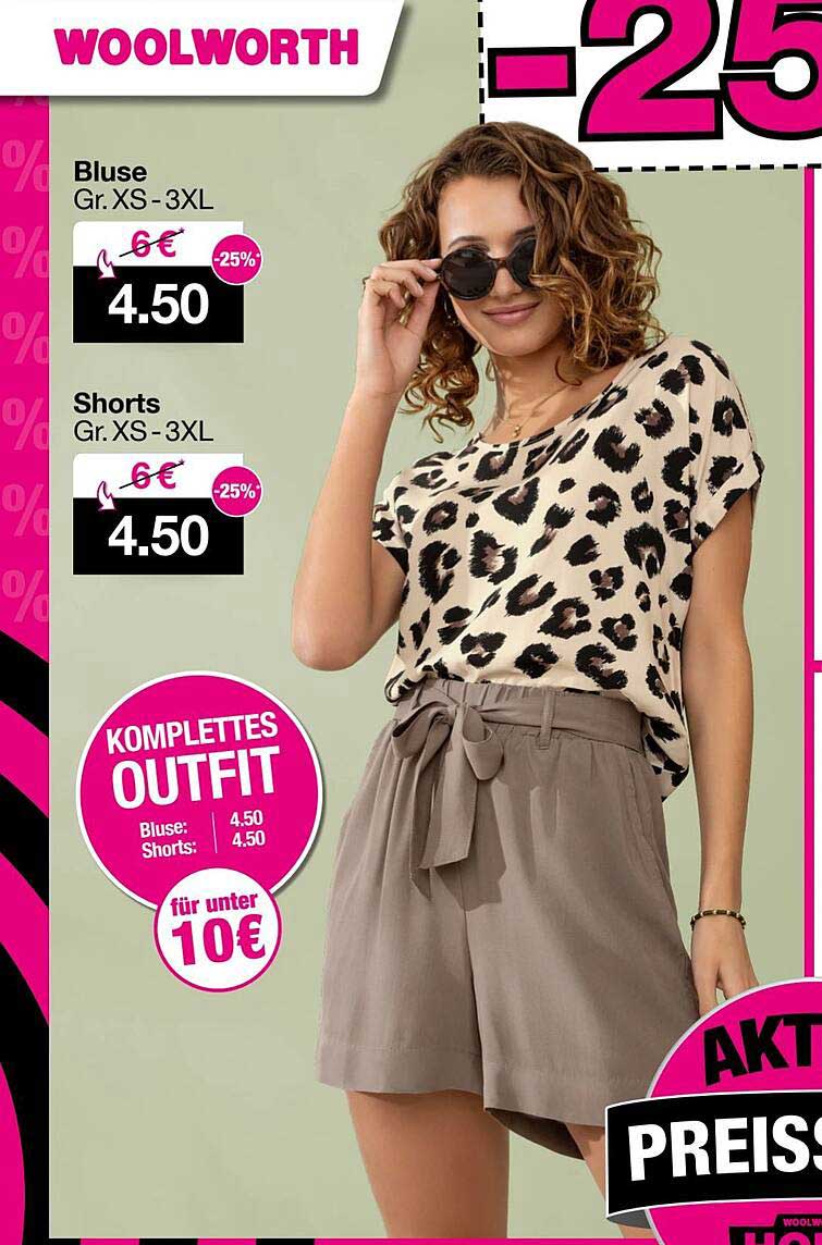 Komplettes Outfit bestehend aus Bluse und Shorts für unter 10€