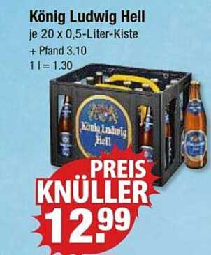 König Ludwig Hell je 20 x 0,5-Liter-Kiste