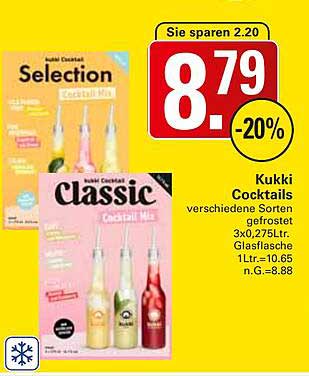 Kukki Cocktails - verschiedene Sorten gefrostet