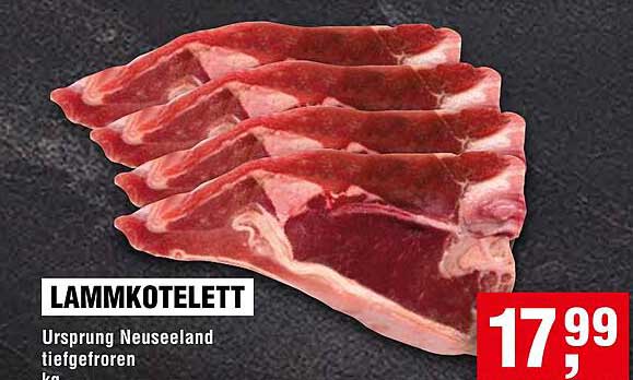 Lammkoteletts aus Neuseeland - tiefgefroren