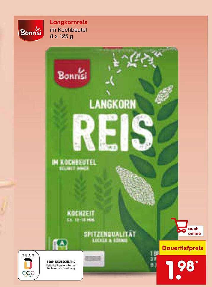 Langkornreis im Kochbeutel - 8 x 125 g