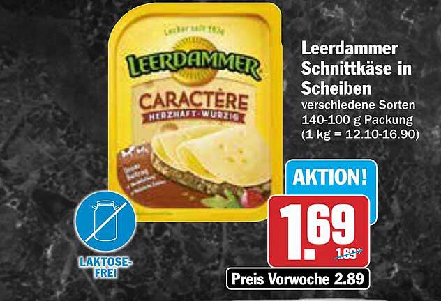 Leerdammer Schnittkäse in Scheiben