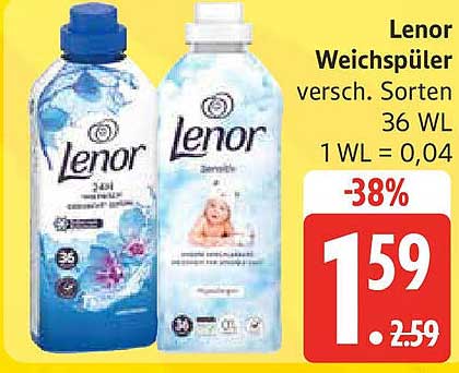 Lenor Weichspüler versch. Sorten 36 WL