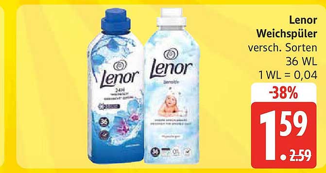 Lenor Weichspüler versch. Sorten 36 WL