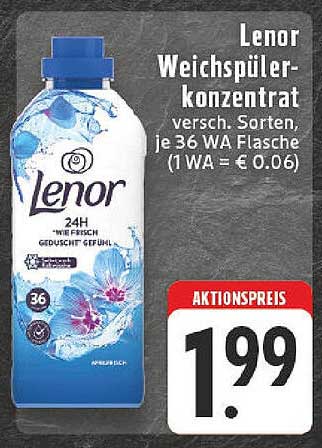 Lenor Weichspülkonzentrat - versch. Sorten, je 36 WA Flasche