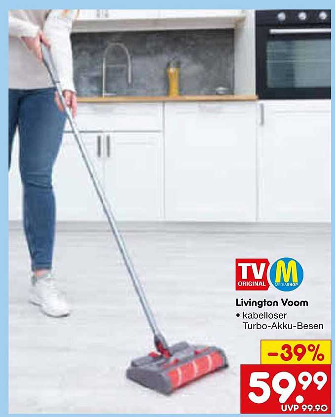 Livington Voom - kabelloser Turbo-Akku-Besen