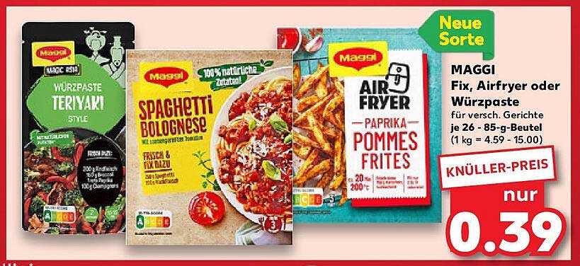 MAGGI Fix, Airfryer oder Würzpaste