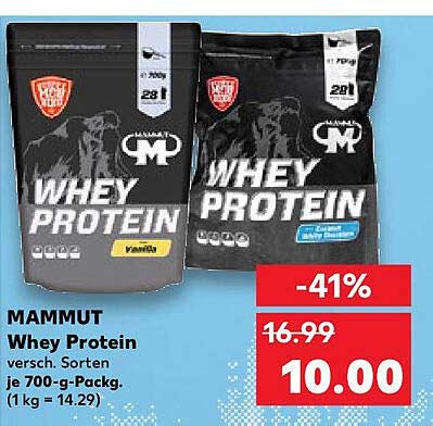 MAMMUT Whey Protein 700 g - Verschiedene Sorten