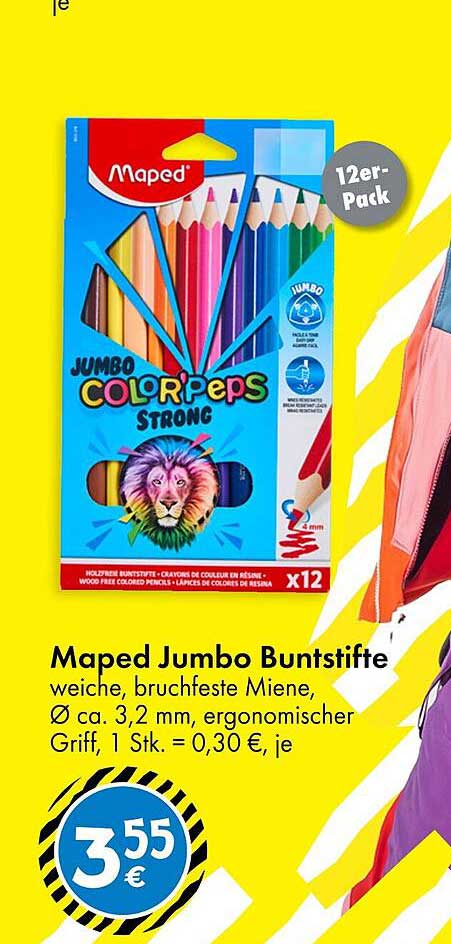Maped Jumbo Buntstifte 12er-Pack