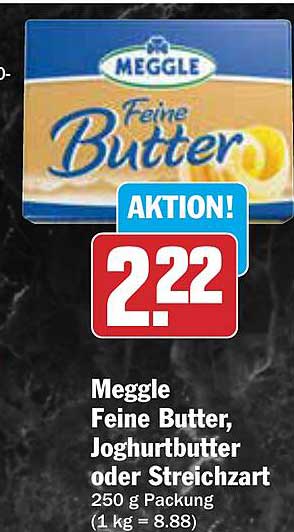 Meggle Feine Butter, Joghurtbutter oder Streichart