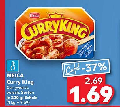 MEICA Curry King Currywurst, verschiedene Sorten 220-g-Schale