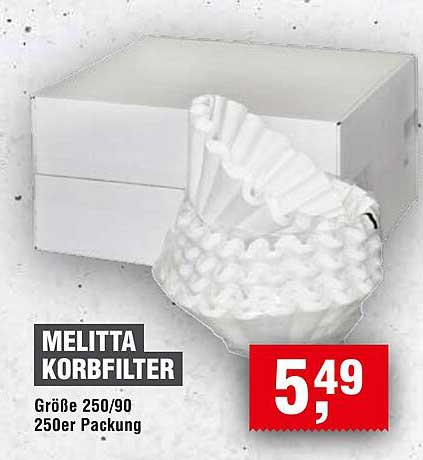 Melitta Korbfilter 250er Packung