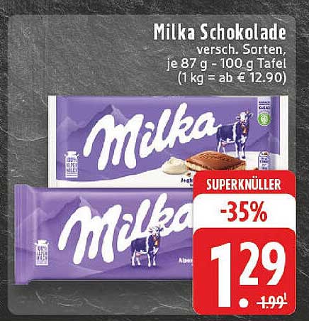 Milka Schokolade - Verschiedene Sorten (87 g - 100 g Tafel)