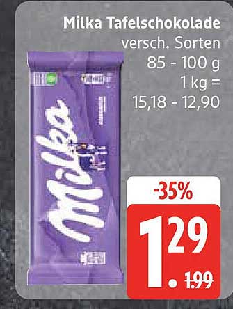 Milka Tafelschokolade verschiedene Sorten 85 - 100 g