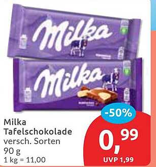 Milka Tafelschokolade verschiedene Sorten 90 g