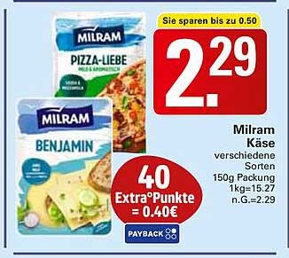 Milram Käse verschiedene Sorten