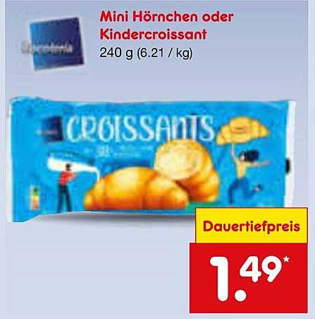 Mini Hörnchen oder Kindercroissant 240 g