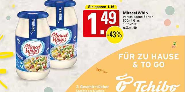 Miracel Whip verschiedene Sorten 500ml Glas