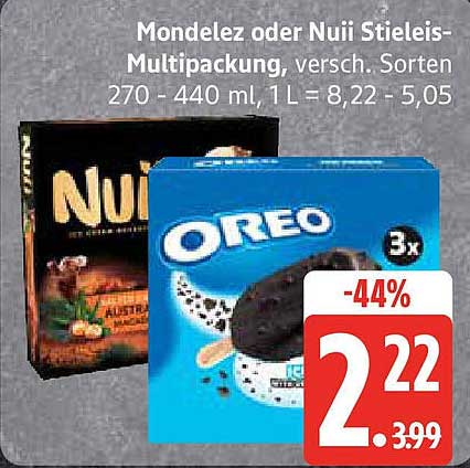 Mondelez oder Nuii Stieleis-Multipackung, verschiedene Sorten