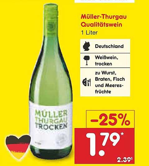 Müller-Thurgau Qualitätswein 1 Liter