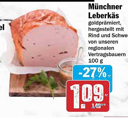 Münchner Leberkäse - goldprämiert, hergestellt mit Rind und Schwein von unseren regionalen Vertragsbauern