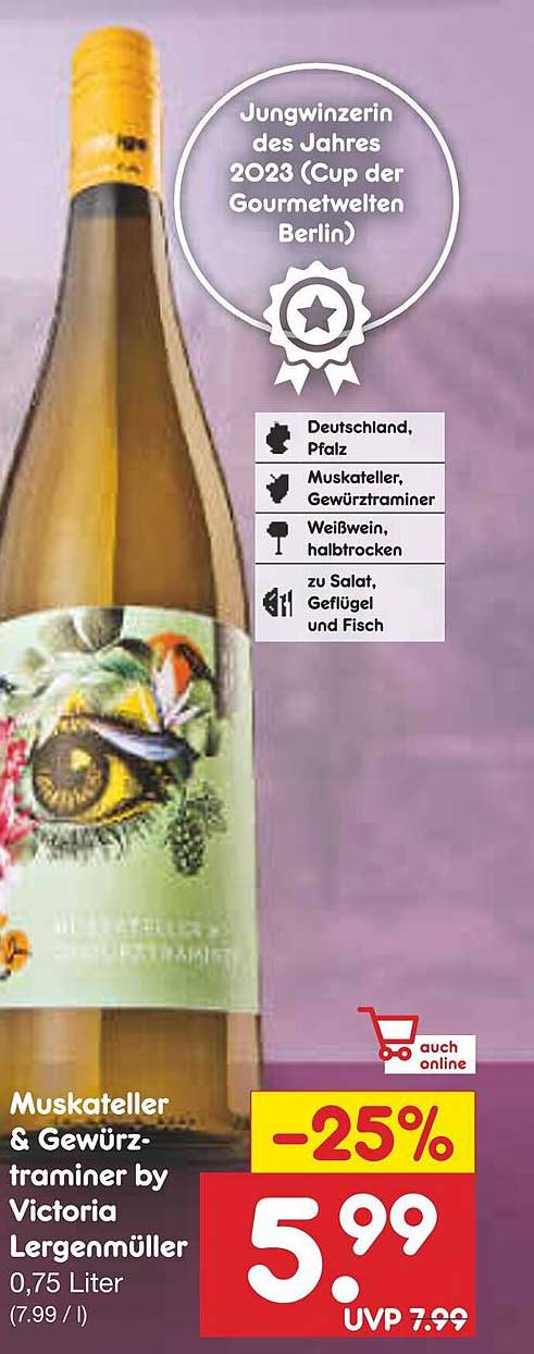 Muskatteller & Gewürztraminer by Victoria Lergenmüller 0,75 Liter