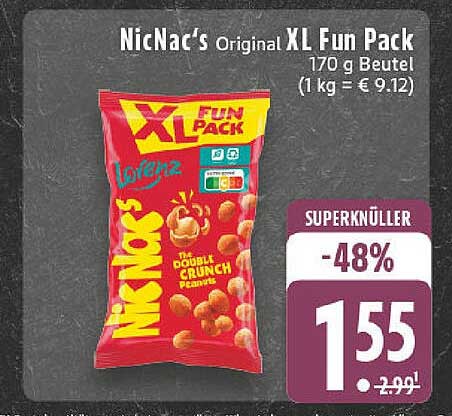 NicNac's Original XL Fun Pack 170 g Beutel