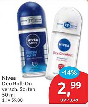 Nivea Deo Roll-On verschiedene Sorten 50 ml