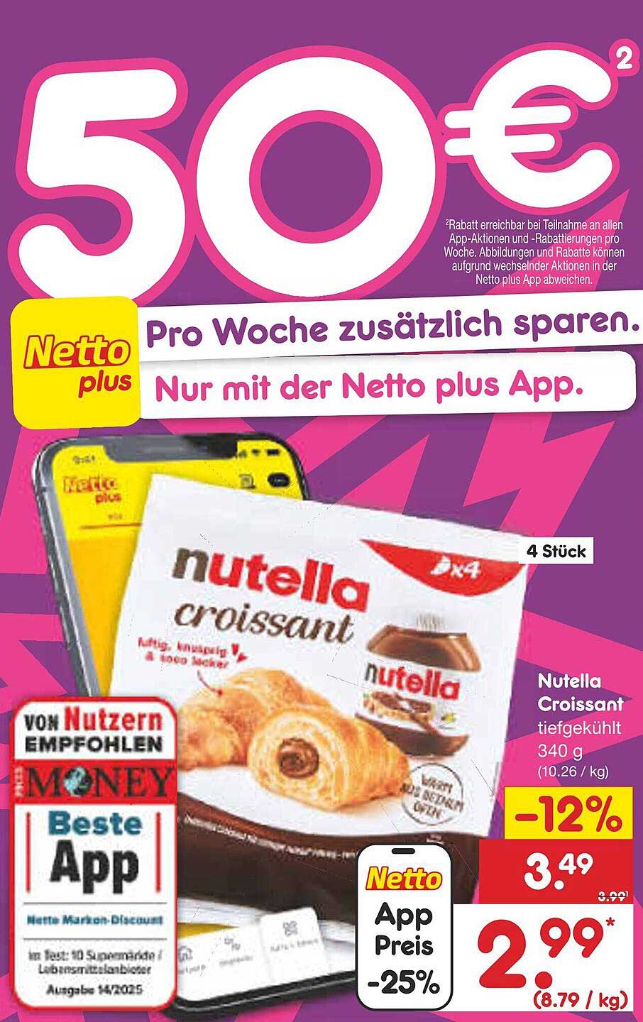 Nutella Croissant tiefgekühlt 340 g