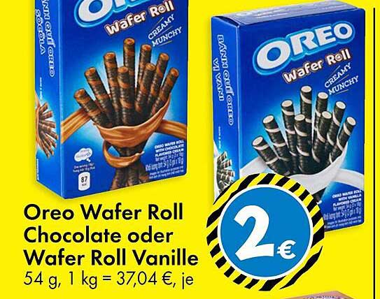 Oreo Wafer Roll Chocolate oder Wafer Roll Vanille