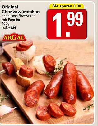 Original Chorizowürstchen - spanische Bratwurst mit Paprika 100g