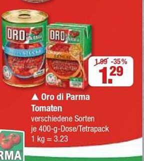 Oro di Parma Tomaten - verschiedene Sorten, je 400-g-Dose/Tetrapack