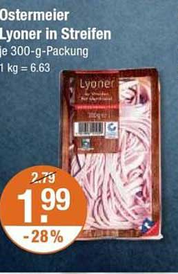 Ostermeier Lyoner in Streifen 300-g-Packung