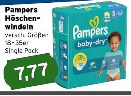Pampers Höschenschutzwindeln, verschiedene Größen 18-35er Single Pack