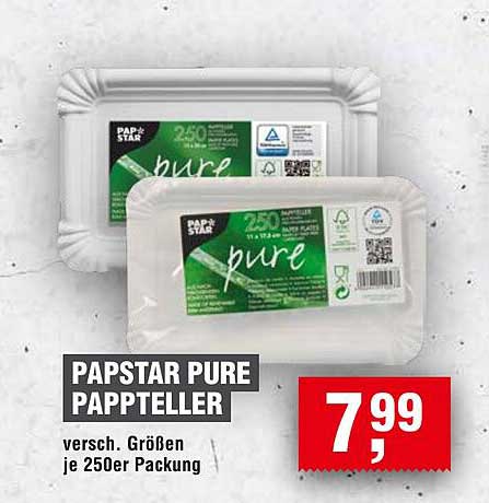 PAPSTAR Pure Pappteller - vielseitig einsetzbar!