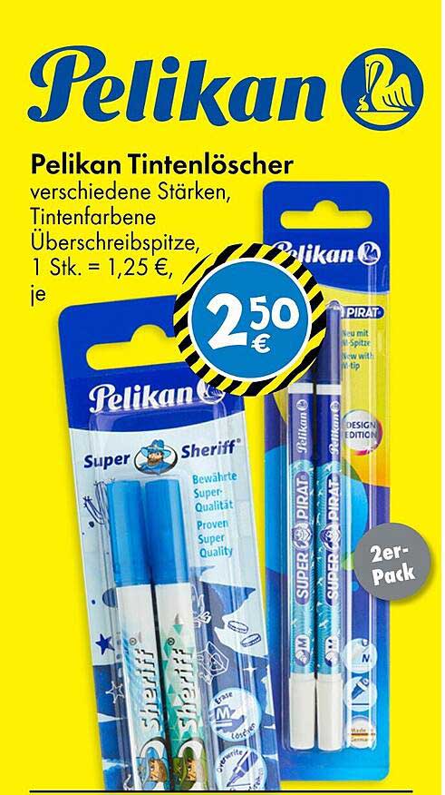 Pelikan Tintenlöscher 2er-Pack - Super Sheriff & Super Pirat