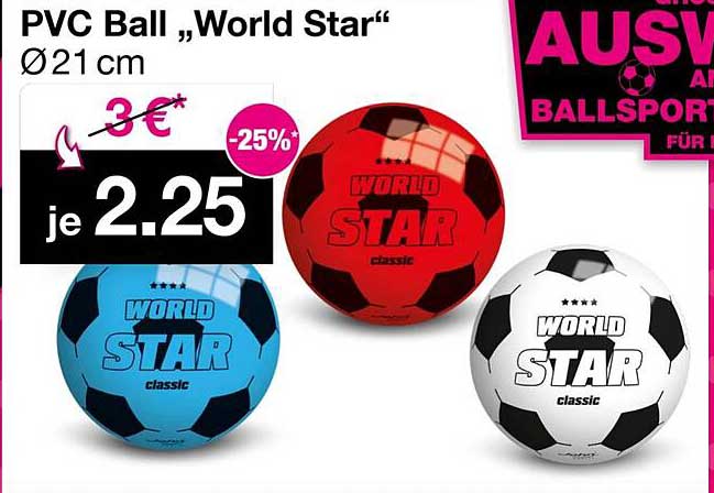 PVC Ball „World Star“ Ø21cm