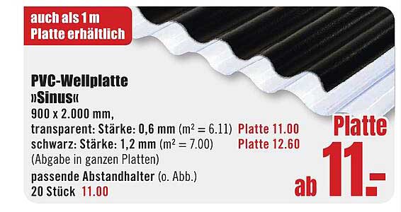 PVC-Wellplatte »Sinus«