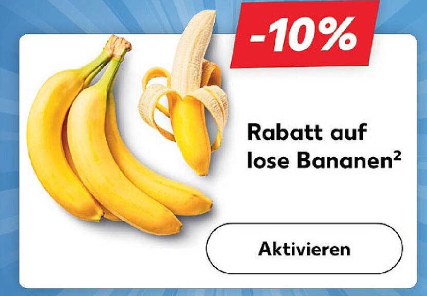 Rabatt auf lose Bananen -10%