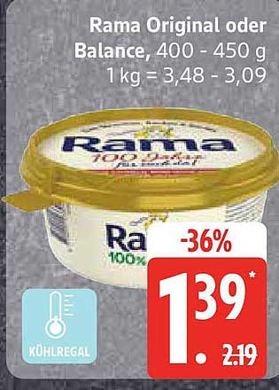 Rama Original oder Balance, 400 - 450 g