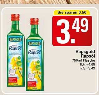 Rapsgold Rapsöl 750ml Flasche