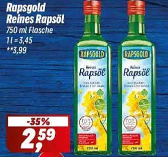 Rapsgold Reines Rapsöl 750 ml Flasche