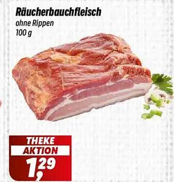Räucherbauchfleisch ohne Rippen, 100 g