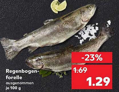 Regenbogenforelle ausgenommen je 100 g
